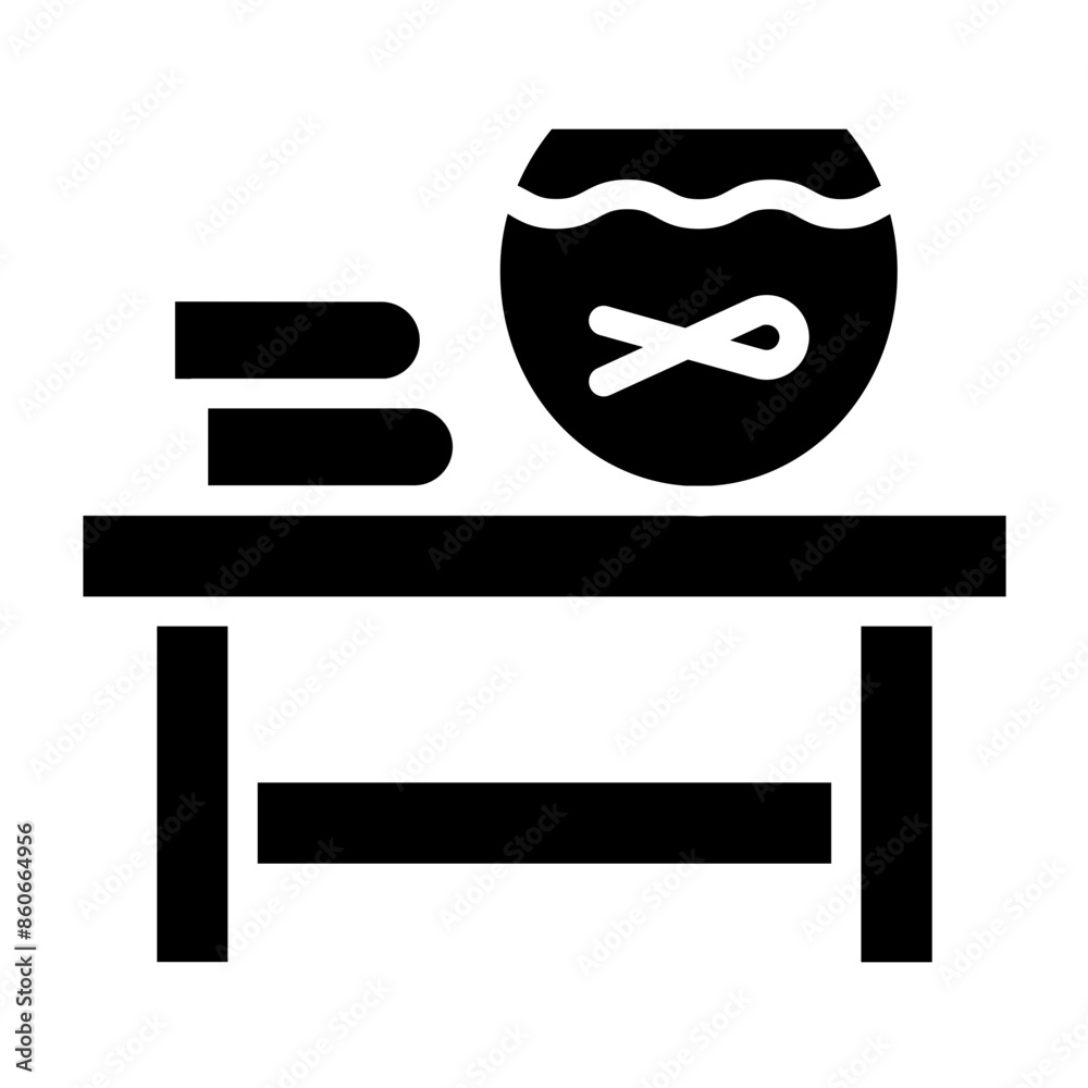 Vector Design Aquarium Coffee Table Icon Style