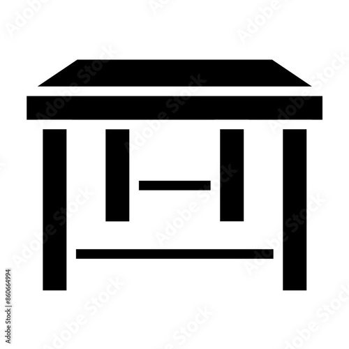 Vector Design Reclaimed Wood Table Icon Style