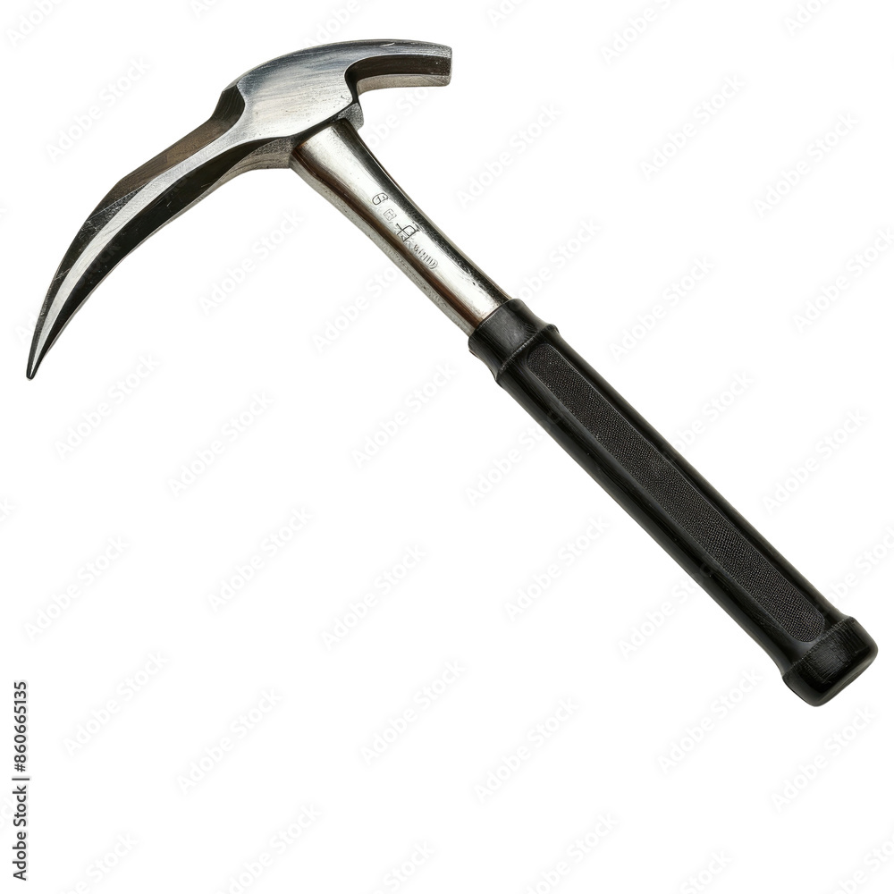 Professional rock hammer with ergonomic black handle, isolated on transparent background. Ideal for geology, excavation, and construction projects. Professional rock hammer with ergonomic black handle, isolated on transparent background. Ideal for geology, excavation, and construction projects.