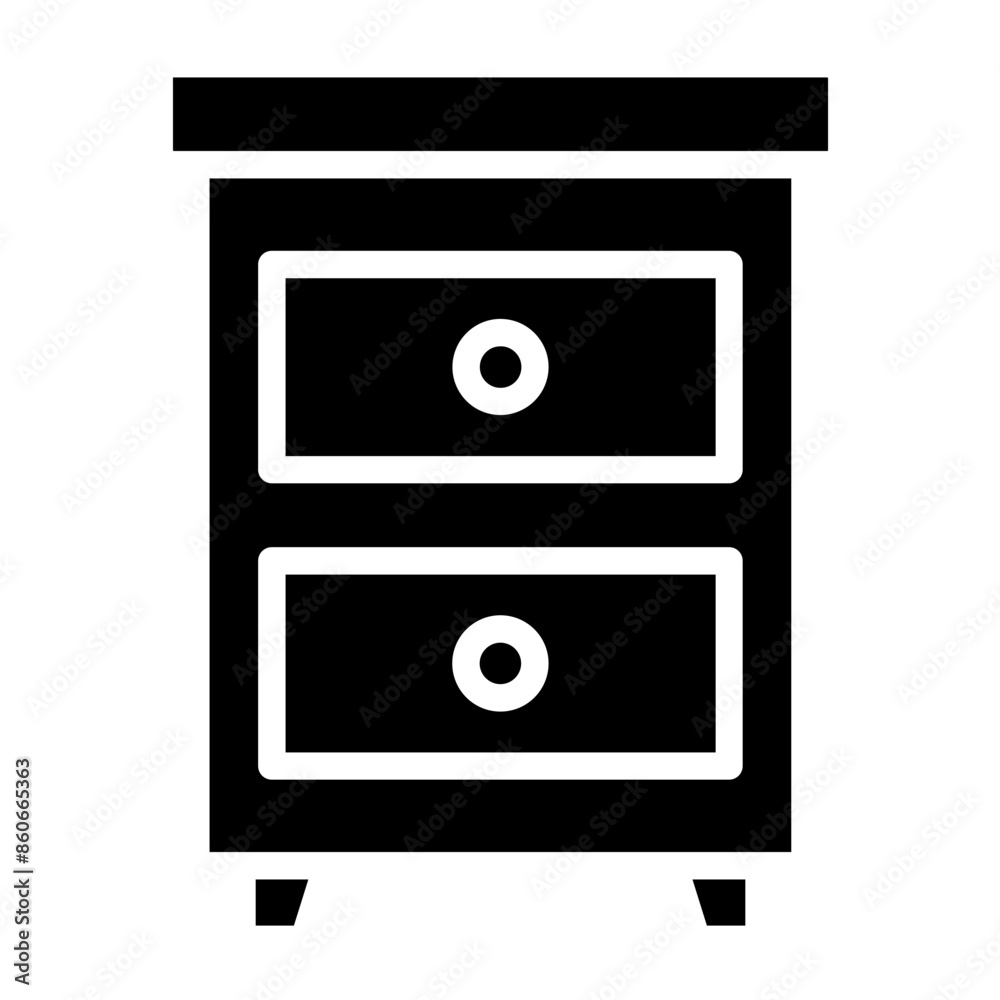 Vector Design Nightstand Icon Style Vector Design Nightstand Icon Style