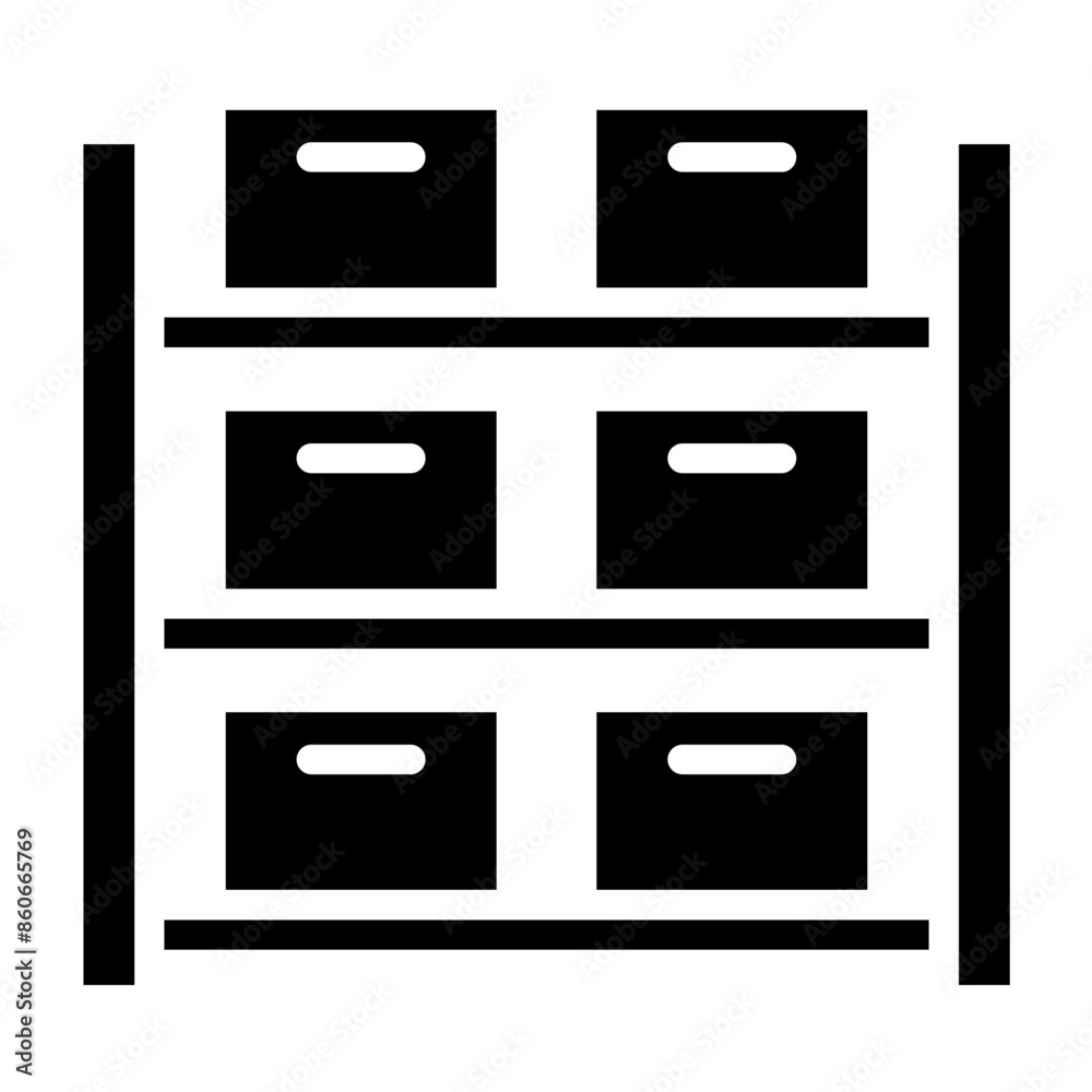 Vector Design Shelving System Icon Style Vector Design Shelving System Icon Style