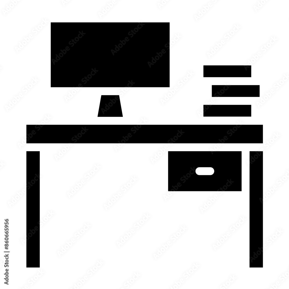 Vector Design Executive Desk Icon Style Vector Design Executive Desk Icon Style