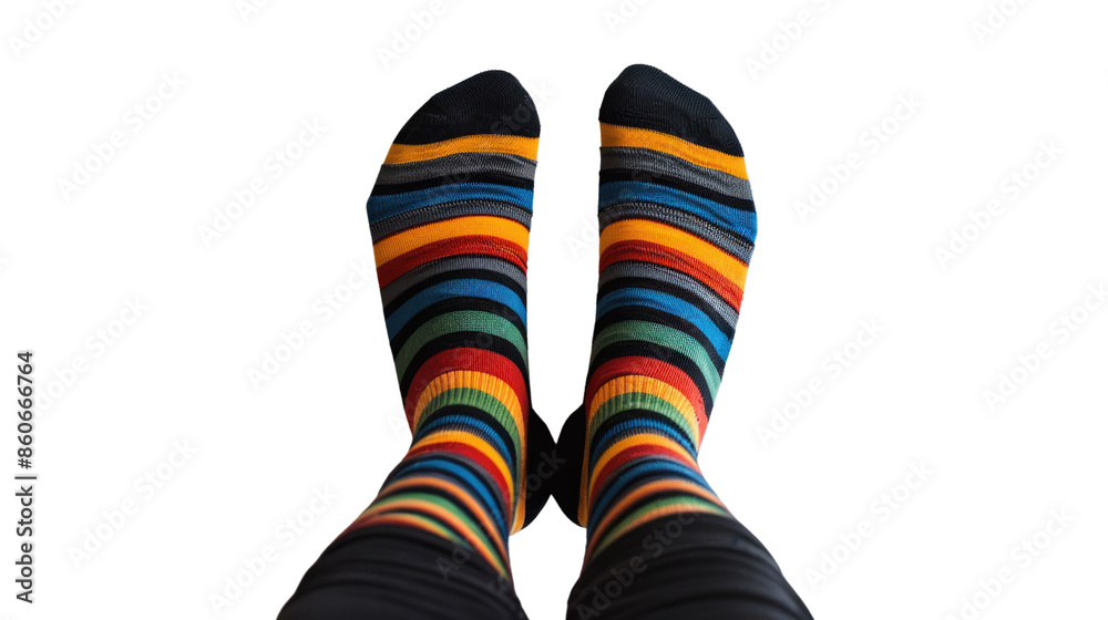 Colorful socks on a transparent background Colorful socks on a transparent background
