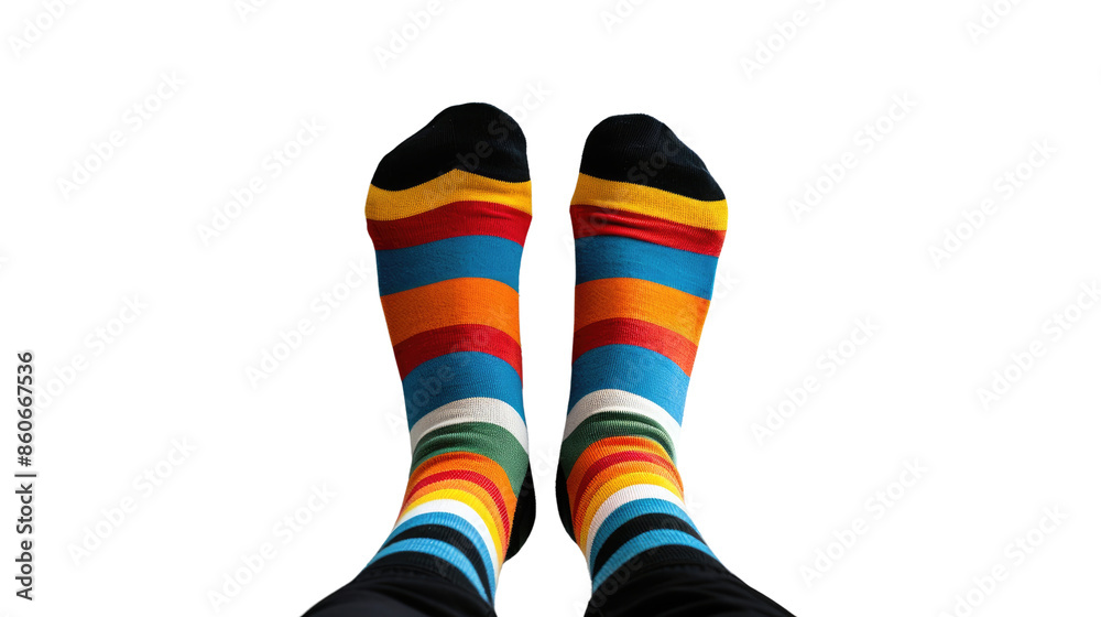 Colorful socks on a transparent background Colorful socks on a transparent background