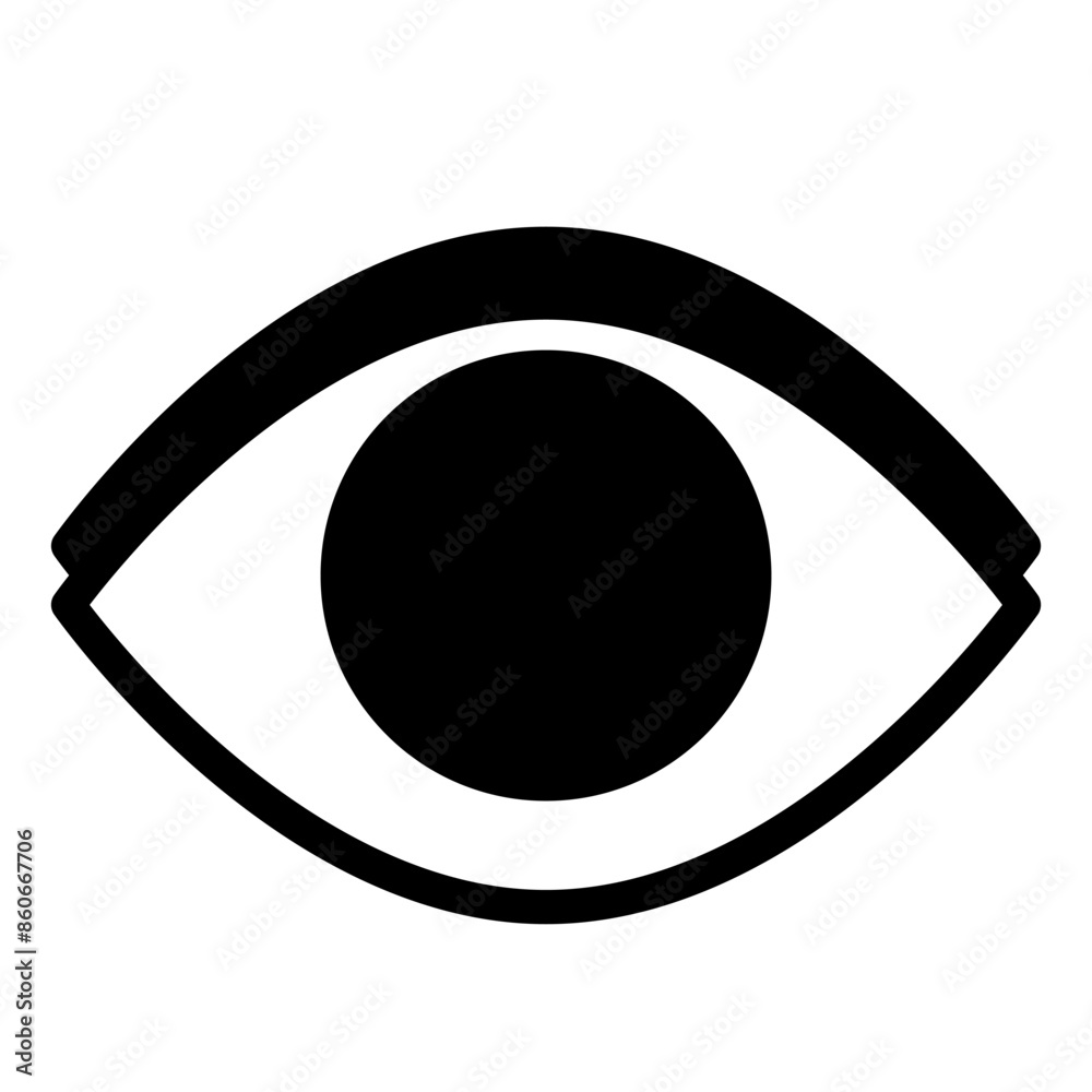 eye glyph icon vector illustration isolated on white background eye glyph icon vector illustration isolated on white background