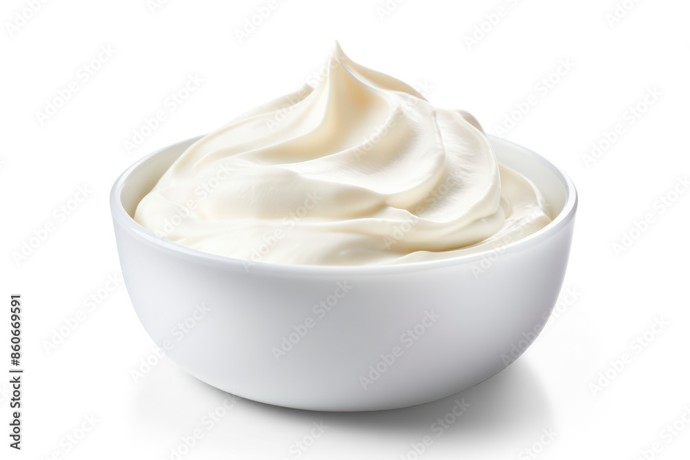 cream in a bowl with shadow isolated on transparent background, png file cream in a bowl with shadow isolated on transparent background, png file