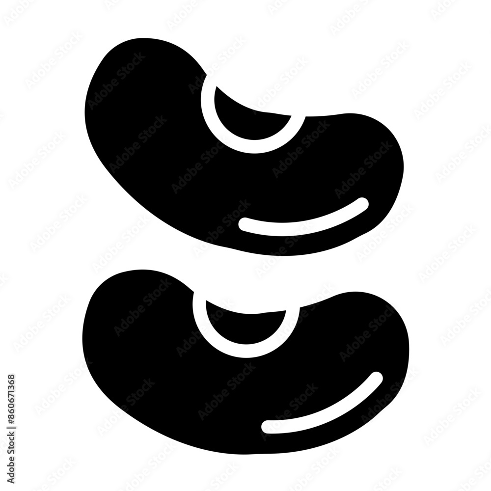 Vector Design Black Bean Icon Style Vector Design Black Bean Icon Style