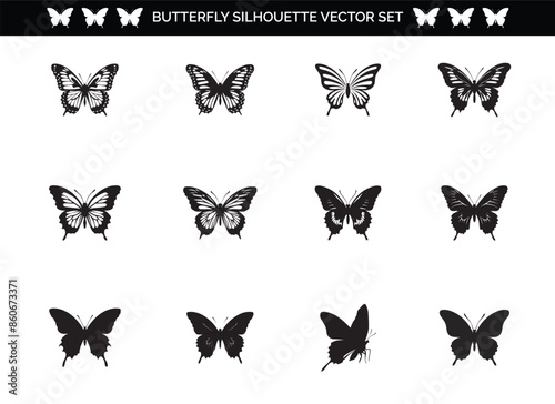 Butterfly Silhouette Vector Illustration
