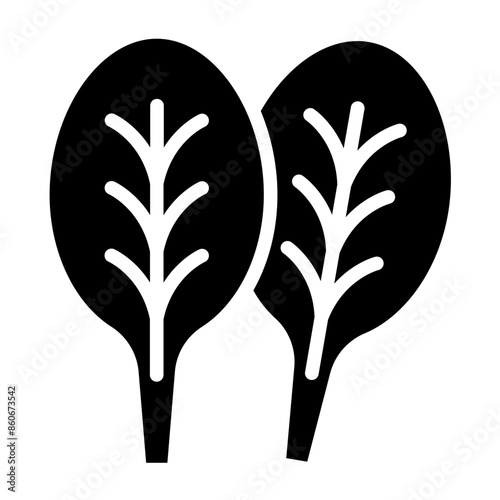 Vector Design Spinach Splendor Icon Style