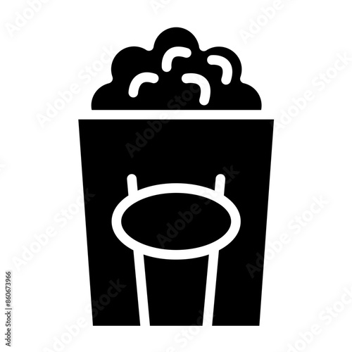 Vector Design Popcorn Pixel Icon Style
