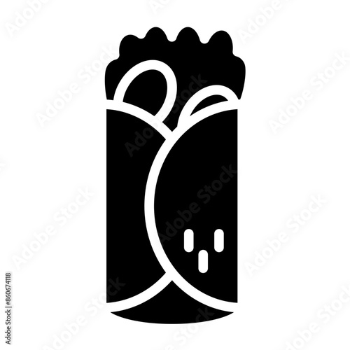 Vector Design Burrito Burst Icon Style