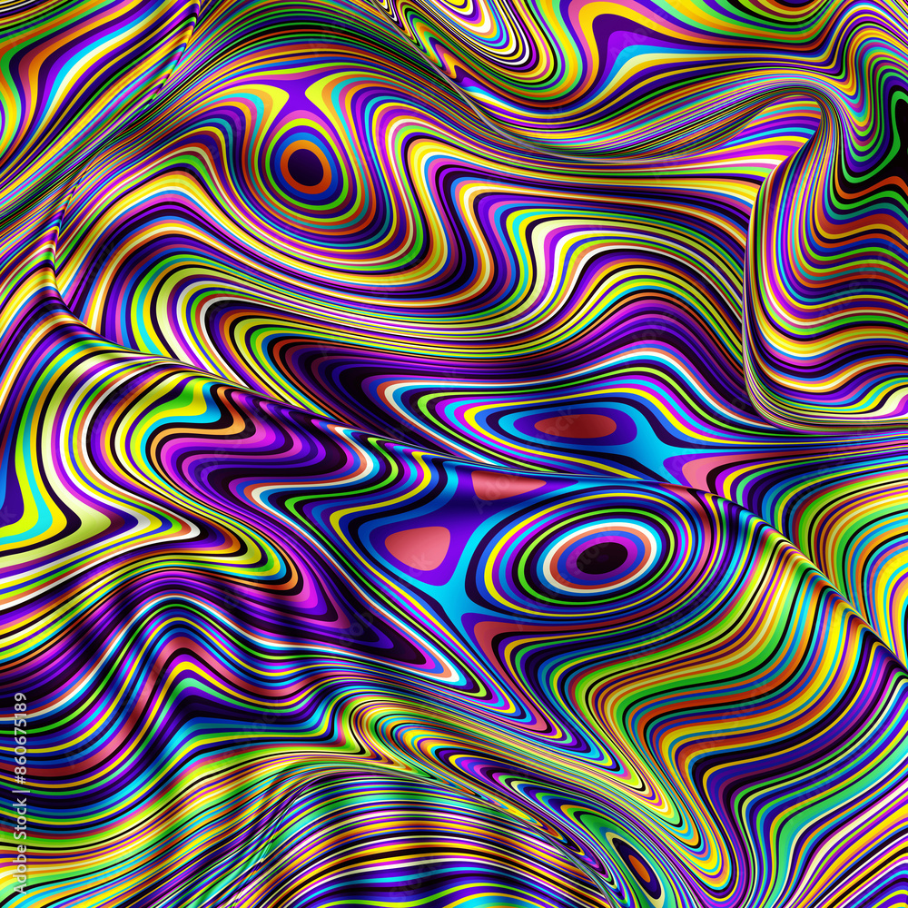 Abstract colorful wavy groovy psychedelic background Abstract colorful wavy groovy psychedelic background