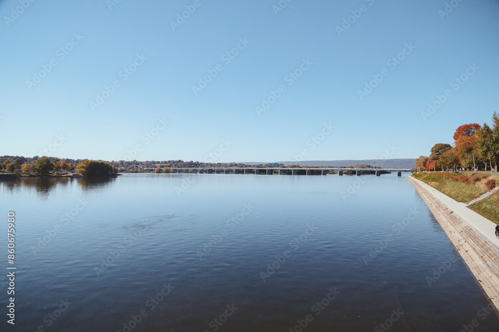 Fototapeta premium Harrisburg, Pensilvania, Susquehanna river, Landscape