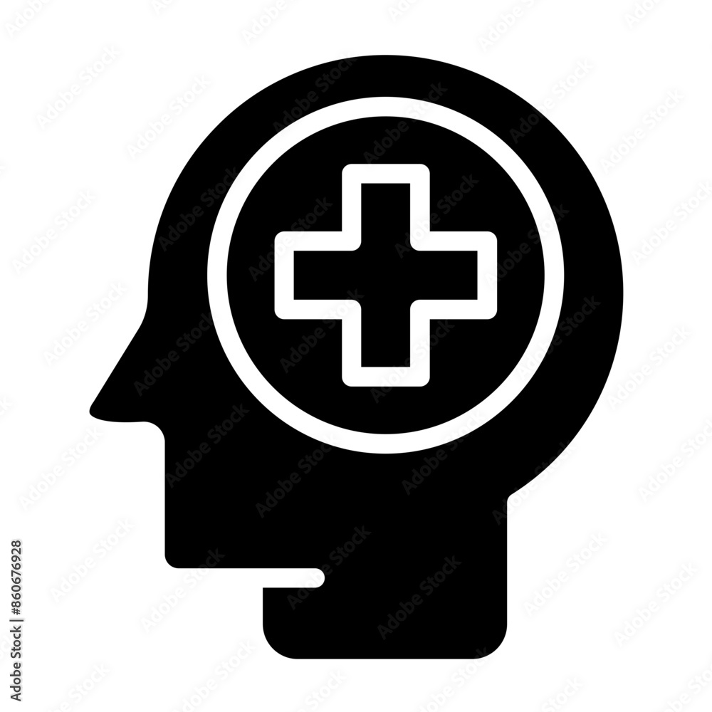 Vector Design Mental Health Icon Style Vector Design Mental Health Icon Style