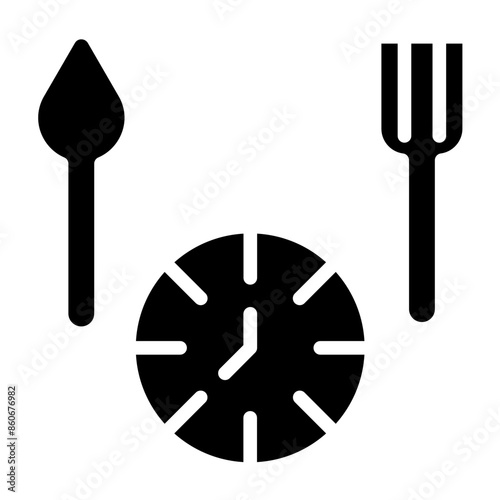 Vector Design Lunch Break Icon Style