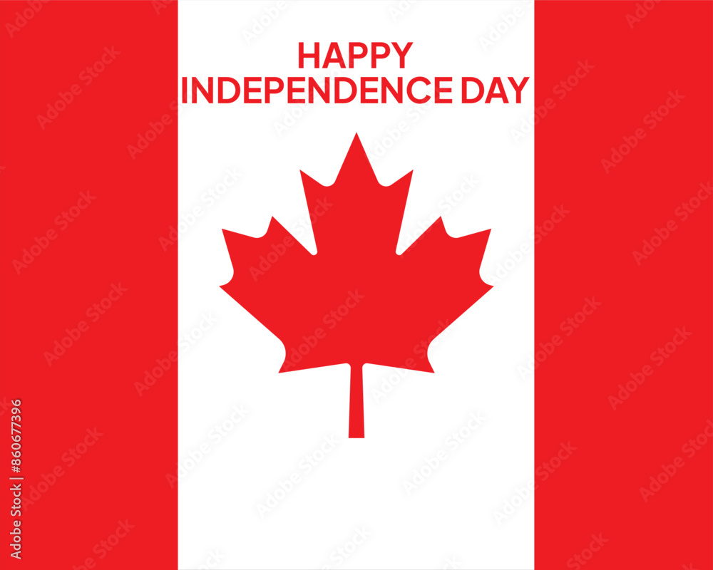 Canada Day Vector Illustration. Happy Canada Day Holiday Invitation Design. Red Leaf Isolated on a white background. Greeting card with hand drawn lettering. Canada Day Vector Illustration. Happy Canada Day Holiday Invitation Design. Red Leaf Isolated on a white background. Greeting card with hand drawn lettering.
