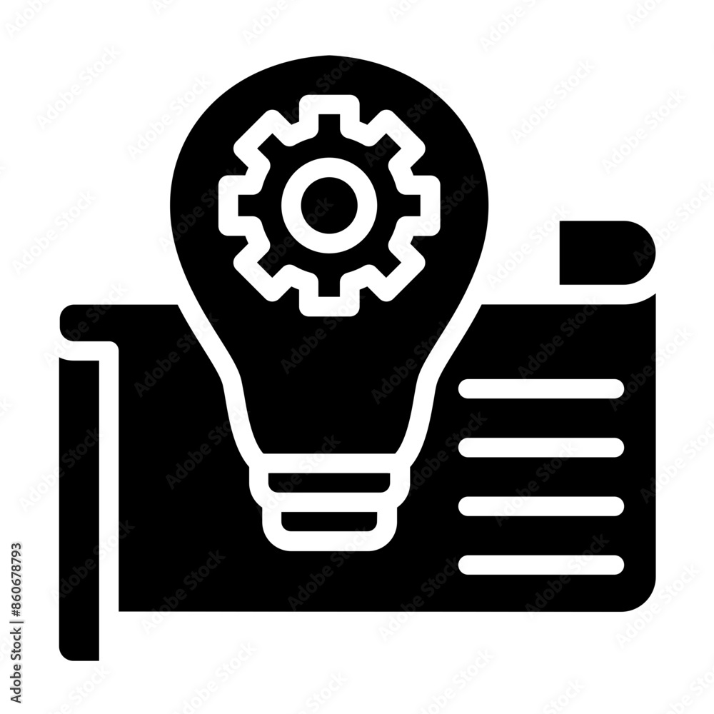 Vector Design Innovation Blueprint Icon Style Vector Design Innovation Blueprint Icon Style