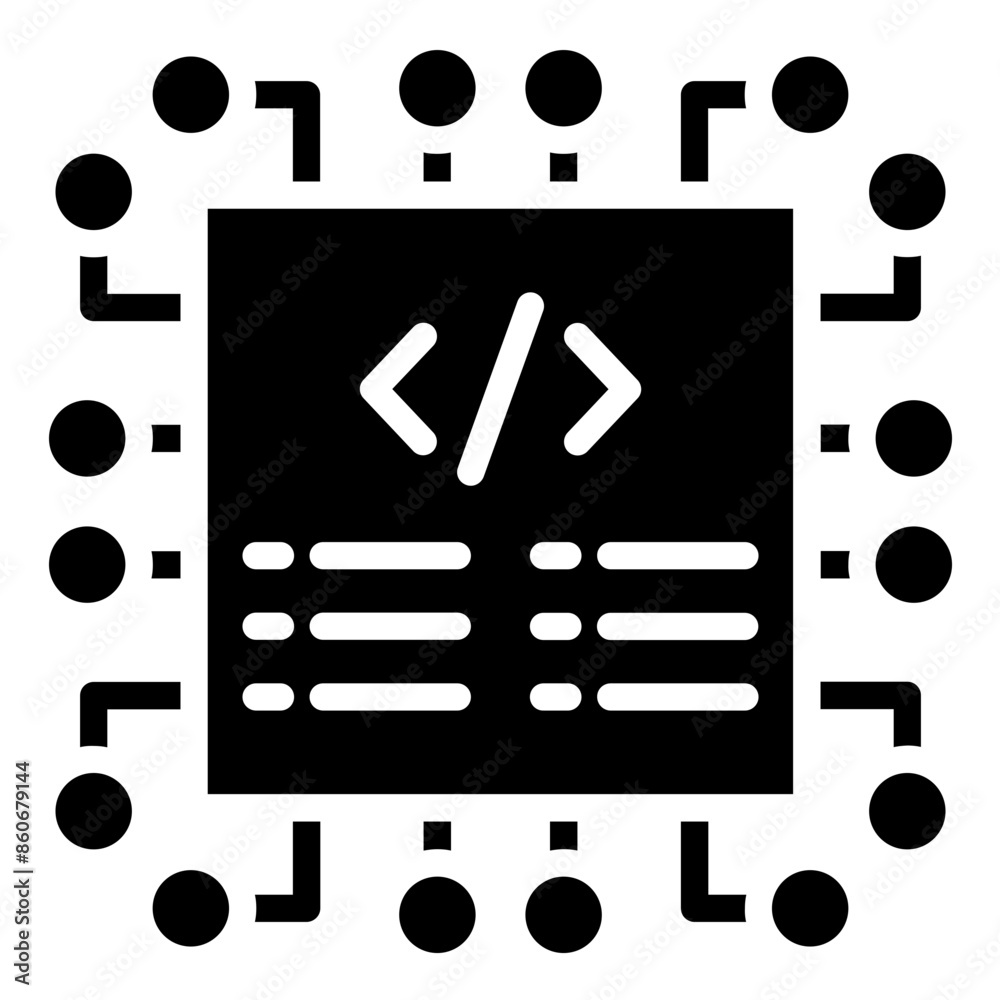 Vector Design Quantum Code Icon Style Vector Design Quantum Code Icon Style