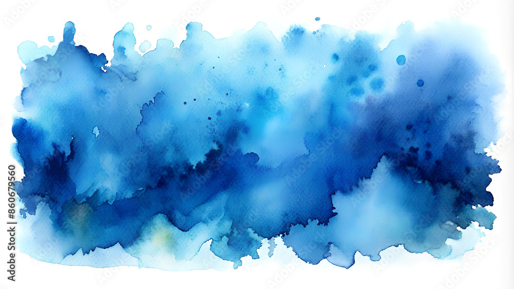Obraz premium Blue abstract watercolor background is perfect for your design.
