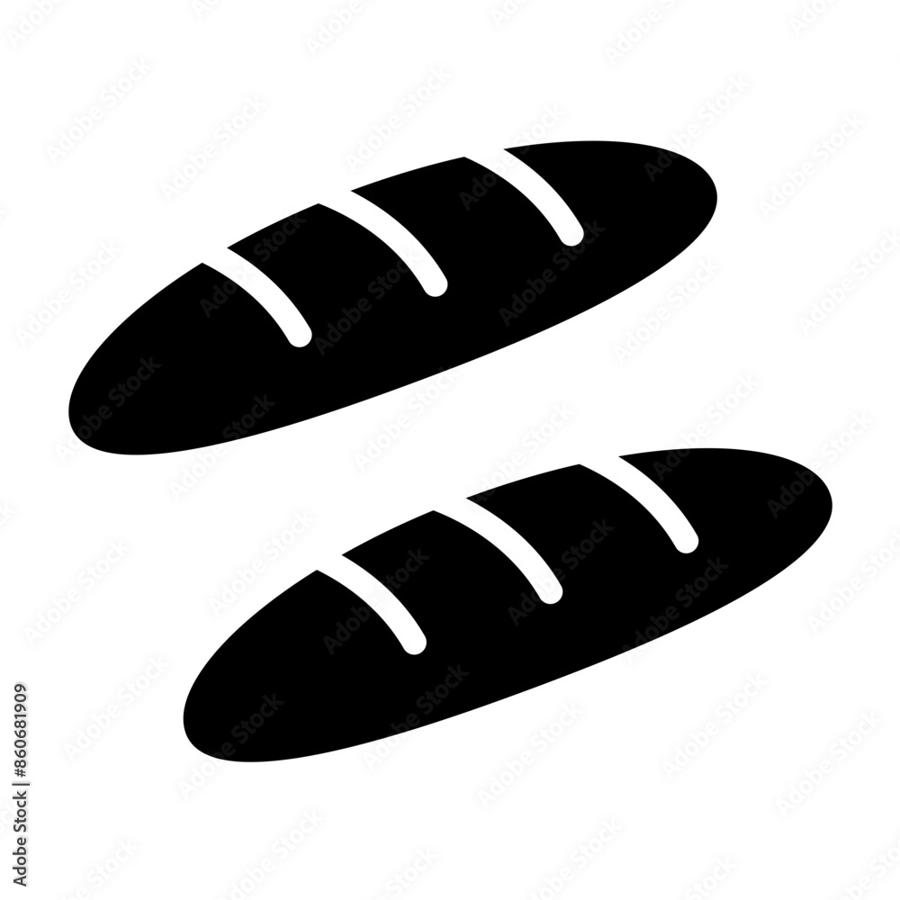 Vector Design Baguette Icon Style Vector Design Baguette Icon Style