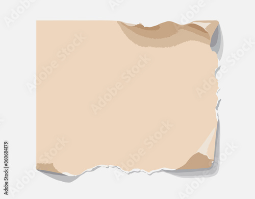 Torn paper on transparent background
