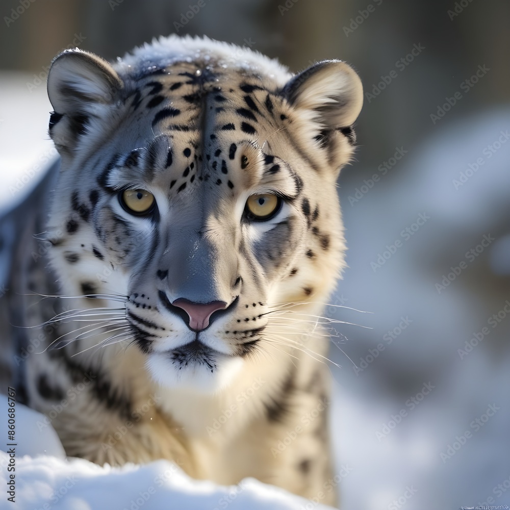 Fototapeta premium Portrait of a Snow Leopard 