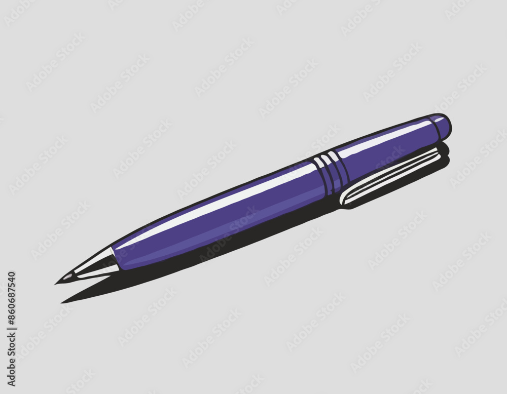 Ballpoint pen isolated vector silhouett Ballpoint pen isolated vector silhouett