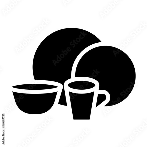 Vector Design Dinnerware Icon Style