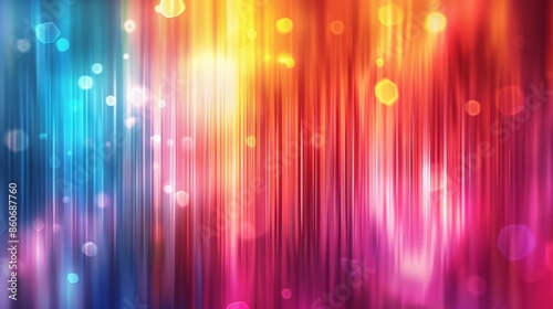 Abstract bright horizontal lines on blurred background