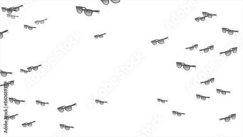 Black sun glasses falling 4K
