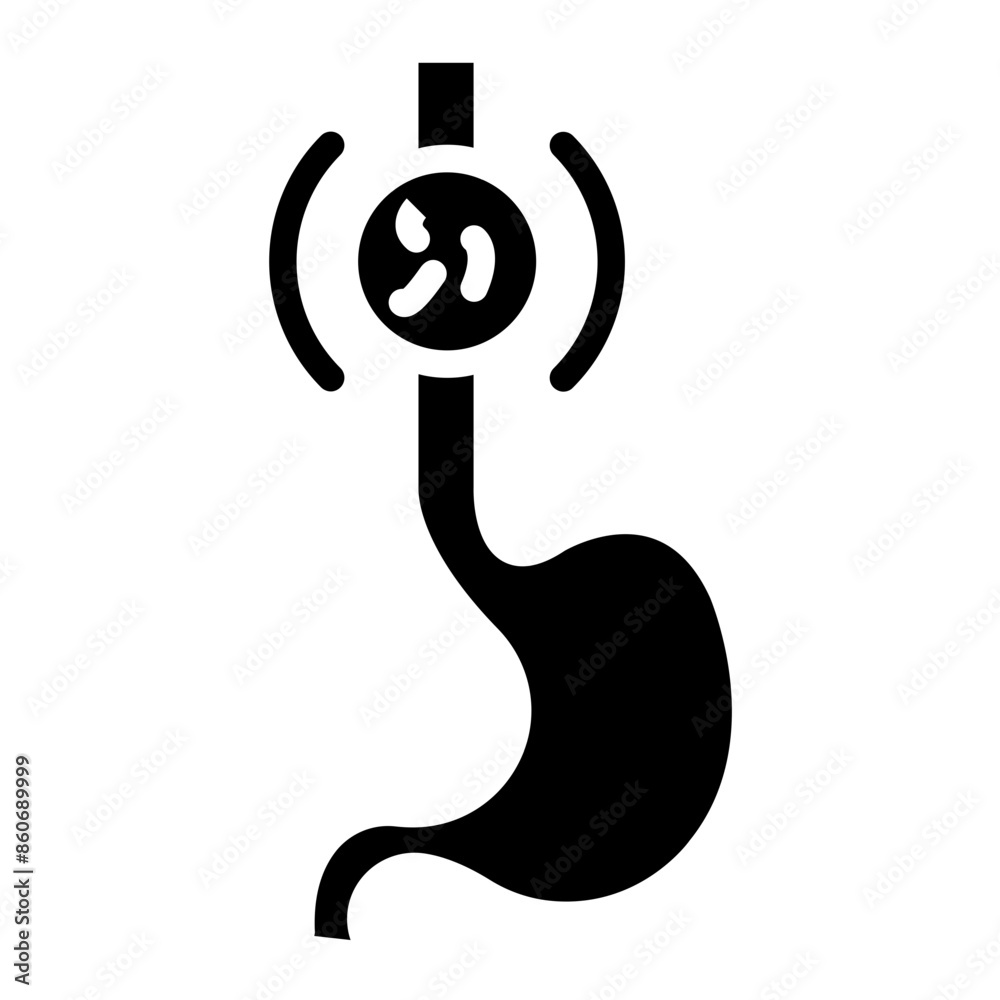 Fototapeta premium Vector Design Esophageal Cancer Icon Style
