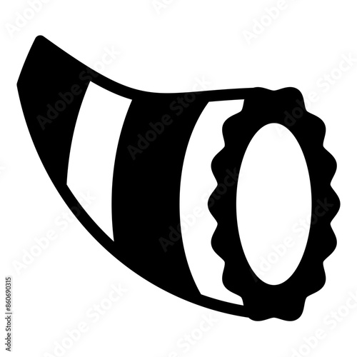 cornucopia  glyph  icon vector illustration isolated on white background