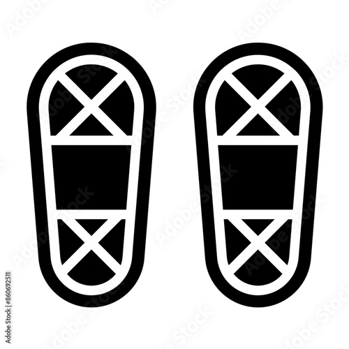 Vector Design Snowshoe Trail Icon Style