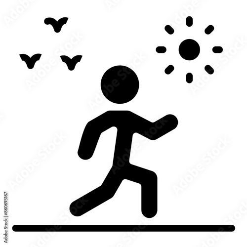 Vector Design Wellness Walkway Icon Style