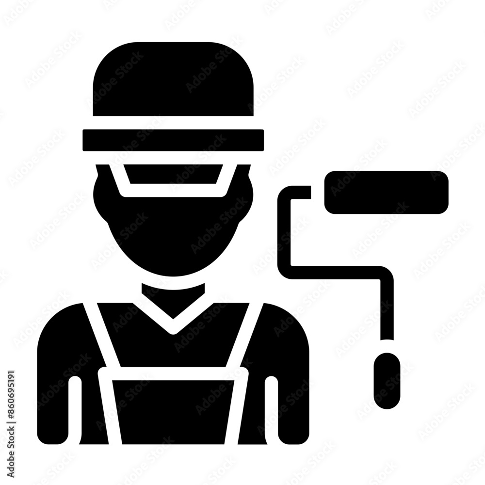 Vector Design Painter Icon Style Vector Design Painter Icon Style