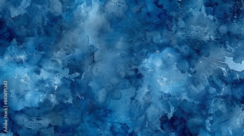 Indigo blue watercolor pattern