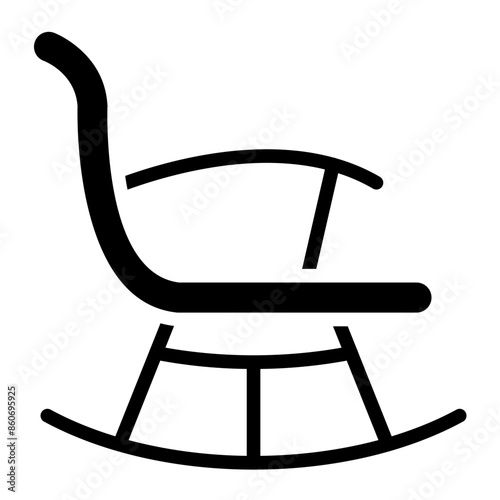 Vector Design Rocking Chair Icon Style