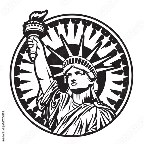 Portrait. Statue of Liberty USA