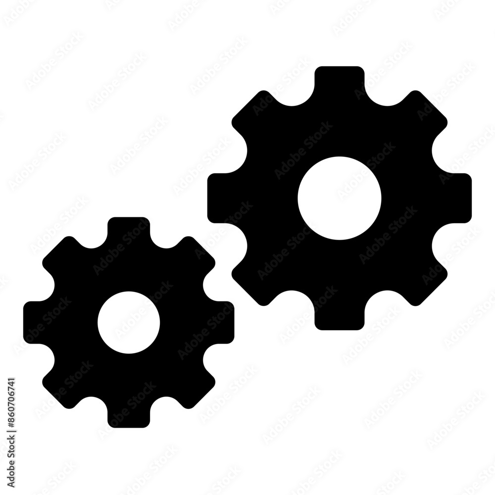 gear glyph icon vector illustration isolated on white background gear glyph icon vector illustration isolated on white background