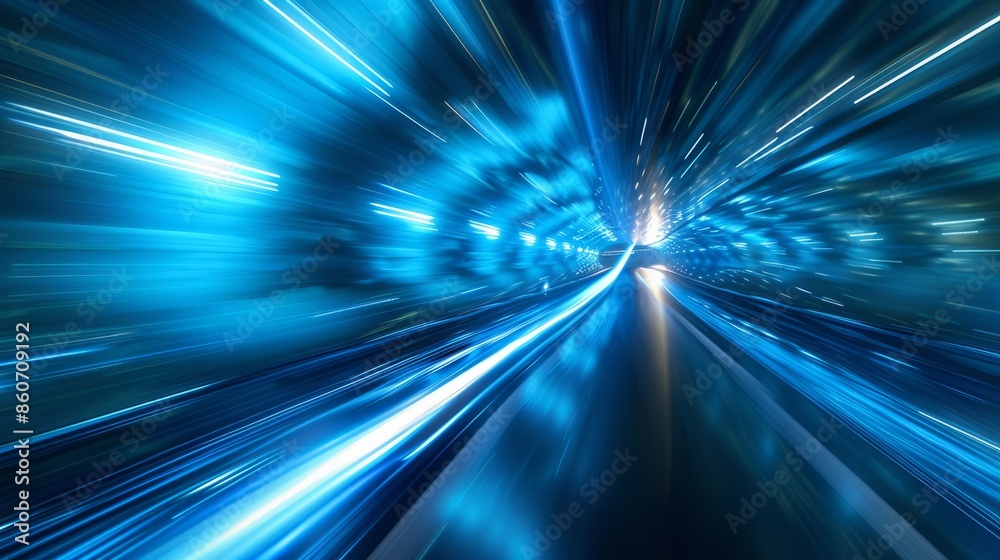 Abstract blue speed lines design