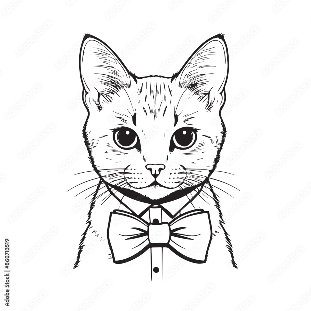 Cute kitty vectrot illustraion with wite background Cute kitty vectrot illustraion with wite background