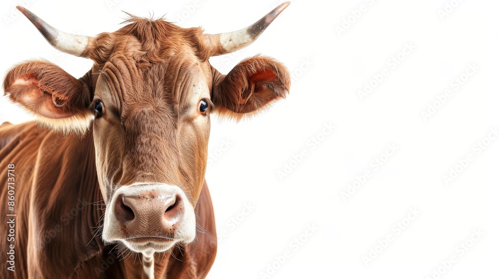 Farm cow isolated on white wallpaper background Farm cow isolated on white wallpaper background