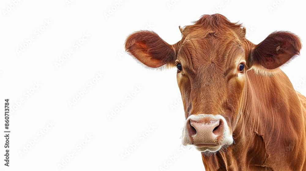Farm cow isolated on white wallpaper background Farm cow isolated on white wallpaper background