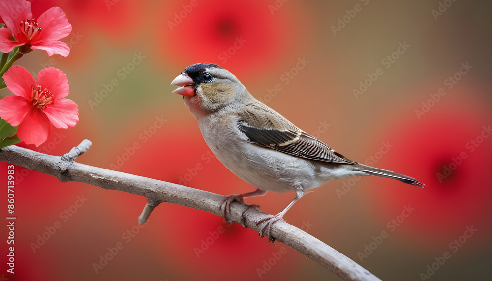 colourful tiny finch stands on a branch | Bird Photography colourful tiny finch stands on a branch | Bird Photography