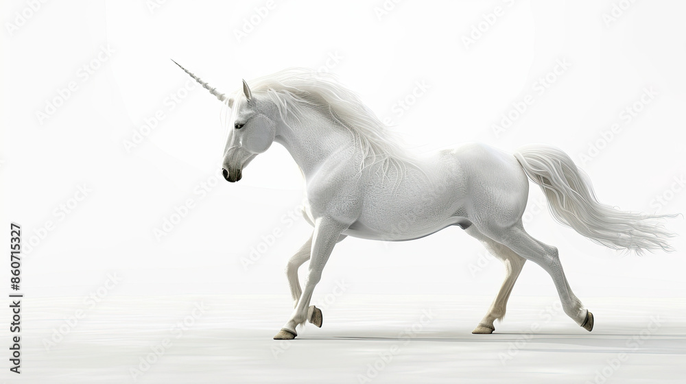 Unicorn over white background Unicorn over white background