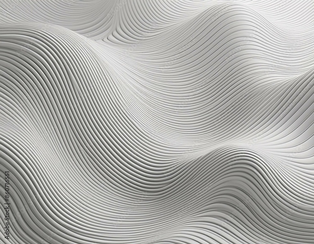 3D render silvery white wavy texture line texture. 3D render silvery white wavy texture line texture.