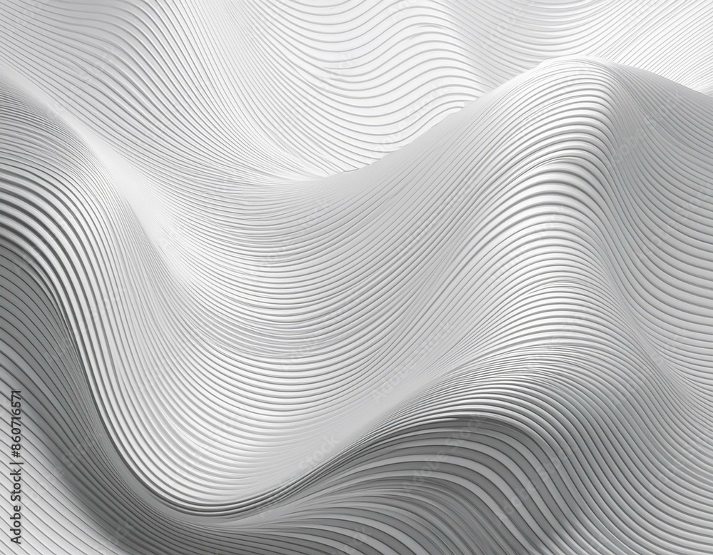 3D render silvery white wavy texture line texture. 3D render silvery white wavy texture line texture.