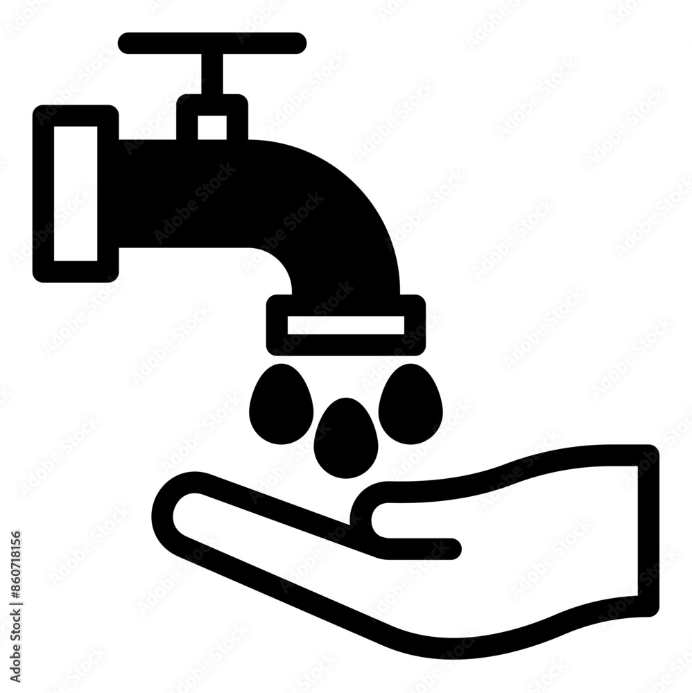 wudhu glyph icon vector illustration isolated on white background wudhu glyph icon vector illustration isolated on white background