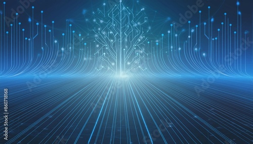 Front line and up line, Internet technology background.