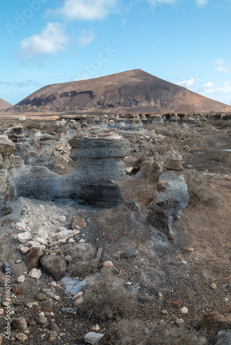 Rock formations park, Antigua Rofera, Lanzarote, Spain photo